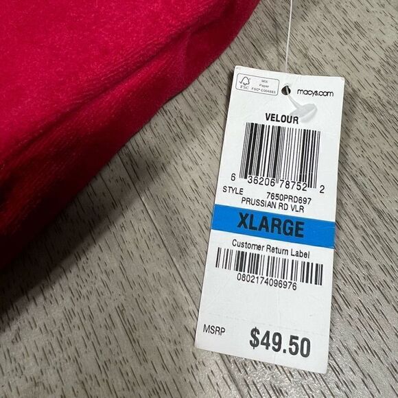 Style & Co. Sport, Red Velour Wide Leg Track Pants Elastic Waist Women’s X-Large - Picture 11 of 11